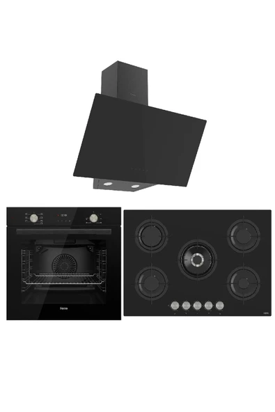 Ferre Flowart Serisi Mega Ankastre Set (qms63cs/rs035/d077) ürün görseli 1