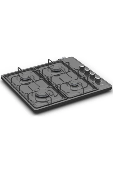 Ferre D40 B 4 Gözü Gazlı Ultra Slim Gövde Set Üstü Ocak - Siyah ürün görseli 1