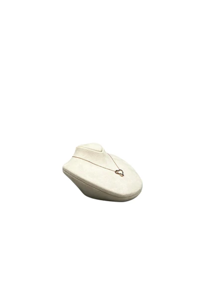 Yerde Model Sardunya Kumaş Krem Renk Boy 19 cm En 16 cm Kolye Takı Mankeni ürün görseli 1