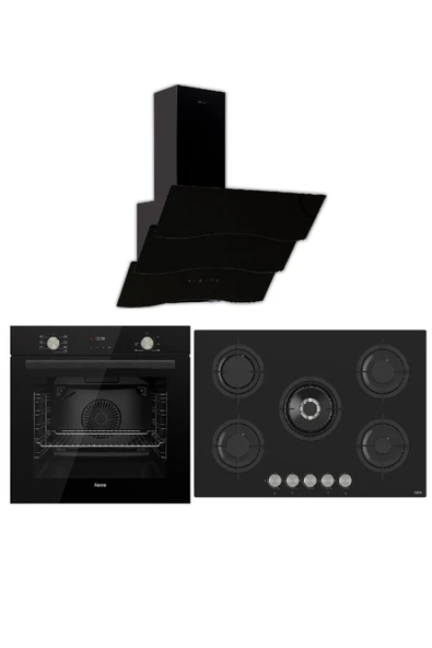 Ferre Flowart Seri̇si̇ Mega Ankastre Set (qms63cs/rs035/d023) ürün görseli 1