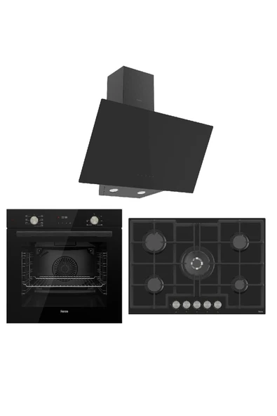 Ferre Flowart Serisi Mega Ankastre Set (qms63cs/ed035/d077) ürün görseli 1