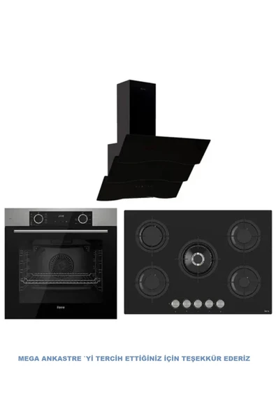 Ferre Fryart YAĞSIZ PİŞİRME Luxury  Serisi MEGA ANKASTRE Set ( Rs035+ Xe63mı + D023) ürün görseli 1