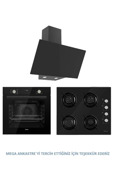 Ferre Lüx Flowart MEGA ANKASTRE SET ( D077 - 2140 - Qms63cs ) ürün görseli 1