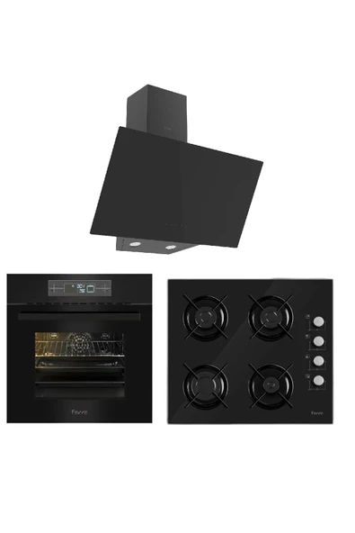 Ferre FerreLuxury New Black Mega Ankastre Set ( 11002 + 2140 + d077 ) ürün görseli 1