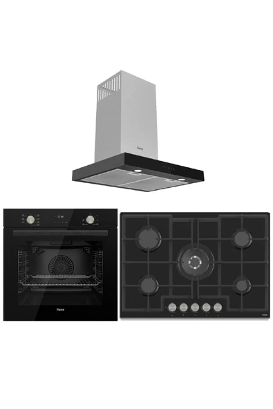Ferre Flowart Serisi Mega Ankastre Set (qms63cs/ed035/d100) ürün görseli 1