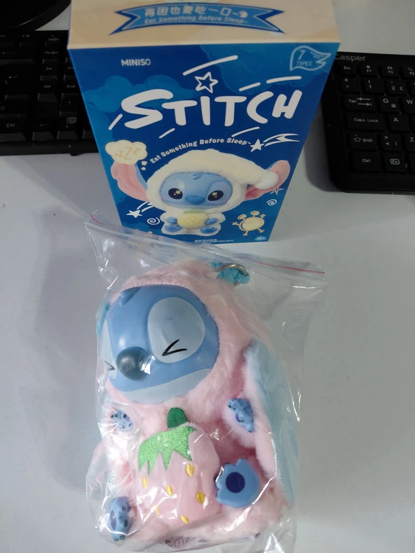 ASLANTİC STİTCH PELUŞ OYUNCAK ÇANTA SÜSÜ PEMBE ürün görseli 1