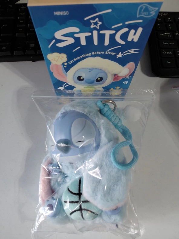 ASLANTİC STİTCH PELUŞ OYUNCAK ÇANTA SÜSÜ MAVİ ürün görseli 1