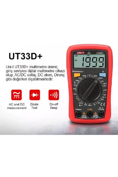 UNİT UT33D+ DİJİTAL ÖLÇÜ ALETİ ürün görseli 1