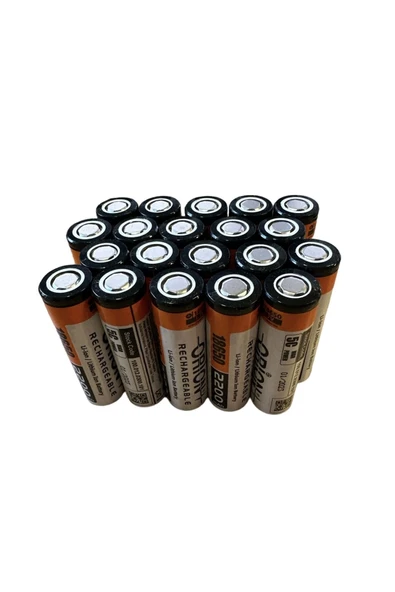 Orion 20 ADET 18650p 3.7v 2200mah 5c Şarj Edilebilir Pil (5c Anlık 11 Amp) ürün görseli 1