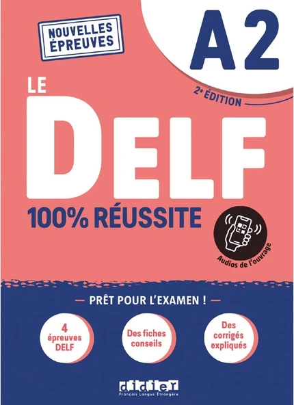 Le DELF - 100% réussite - 2. Edition - A2: Buch mit didierfle.app édition 2021-2022 ürün görseli 1