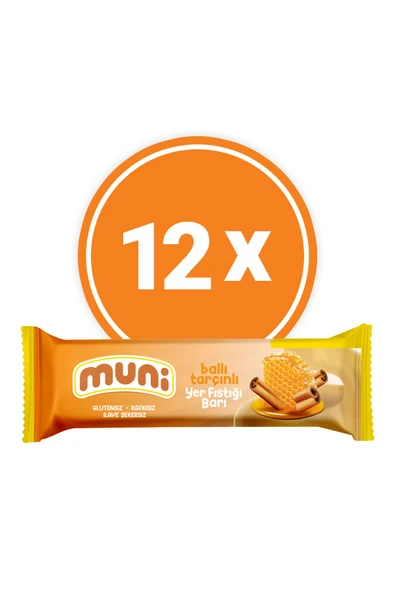 muni Ballı Tarçınlı Yer Fıstığı Barı, 40 G X 12 Adet ürün görseli 1