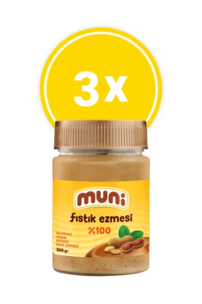 muni 100% Fıstık Ezmesi, 300 G X 3 Adet ürün görseli 1