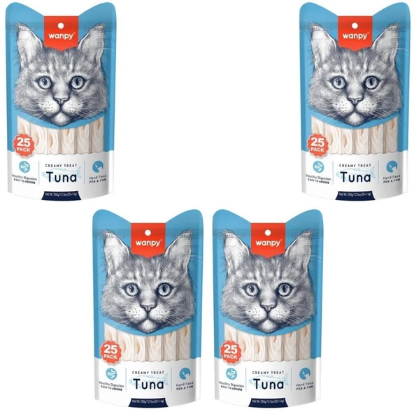 Wanpy Ton Balıklı Krema Kedi Ödülü 25*14 Gr x 4 Adet ürün görseli 1