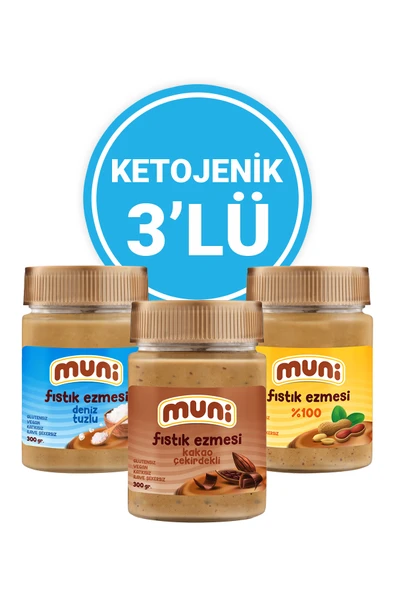 muni Fıstık Ezmesi Ketojenik 3'lü ürün görseli 1