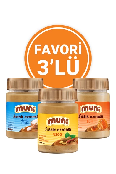 muni Fıstık Ezmesi Favori 3'lü ürün görseli 1