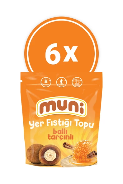 muni Ballı Tarçınlı Yer Fıstığı Topu, 80 G X 6 Adet ürün görseli 1