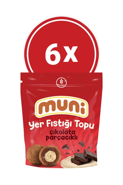muni Çikolata Parçacıklı Yer Fıstığı Topu, 80 G X 6 Adet ürün görseli 1