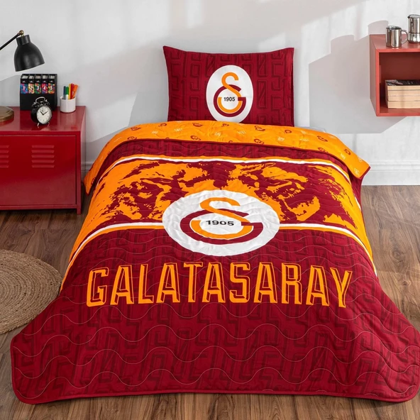 Lisanslı Gs Şanslı Aslan Yatak Örtüsü Tek Kişilik ürün görseli 1