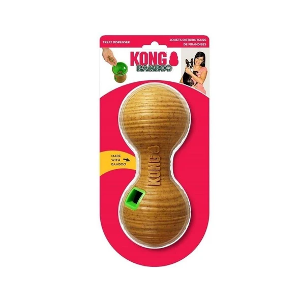 Kong Bamboo Feeder Dambıl Şeklinde Ödül Maması Dağıtma Köpek Oyuncağı M ürün görseli 1