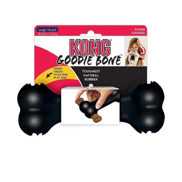 Kong Extreme Goodie Bone Kemik Şeklinde Çok Amaçlı Ultra Sert Köpek Oyuncağı L ürün görseli 1