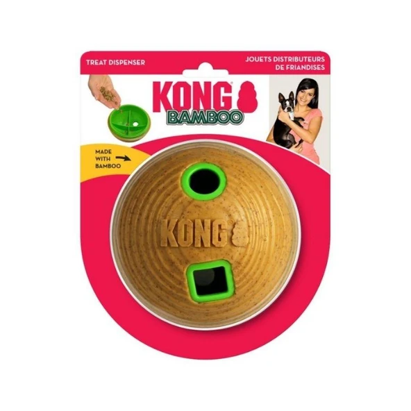 Kong Bamboo Feeder Tok Şeklinde Ödül Maması Dağıtma Köpek Oyuncağı M ürün görseli 1
