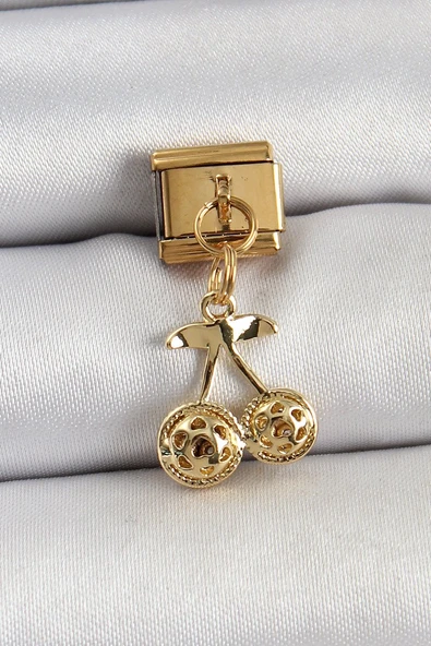316L Çelik Sallantılı Zirkon Taşlı Fiyonk Model Gold Renk Nomination C316L Çelik Sallantılı Kiraz Model Gold Renk Nomination Charm EB-53-vice/(1395) 2543 ürün görseli 1