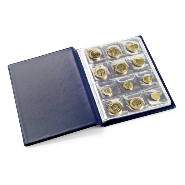 Teksöz-Coins Para Albümü 120 Adetlik Lacivert Renkli 150 X190 mm. ürün görseli 1