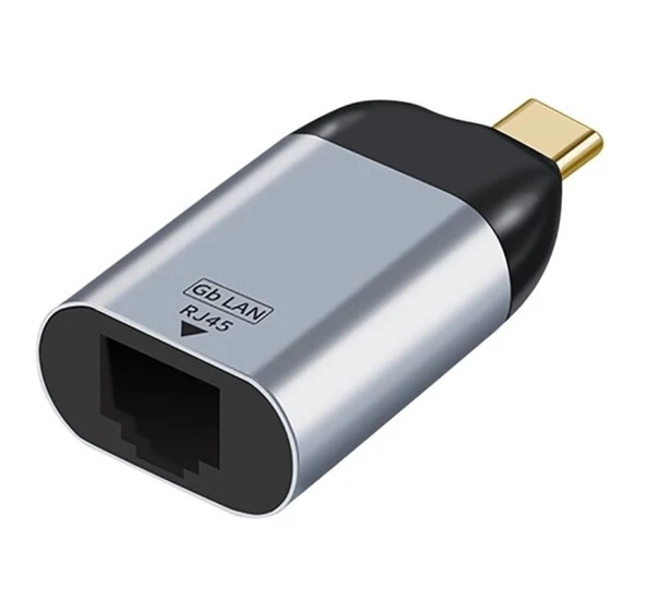 USB-C to RJ45 1000Mbps Ethernet Dönüştürücü ürün görseli 1