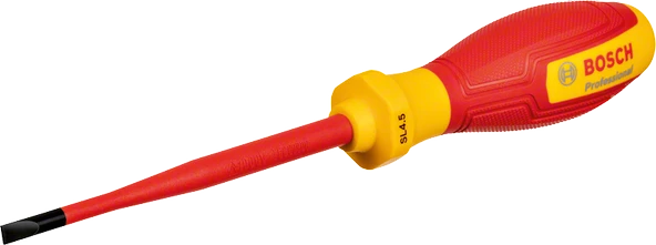 BOSCH Profesyonel İzoleli 1000 Volt 4.5 x 100 mm Düz Tornavida (1600A02NC2) ürün görseli 1