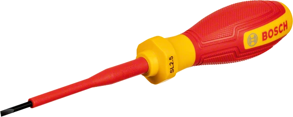 BOSCH Profesyonel İzoleli 1000 Volt 2.5 x 75 mm Düz Tornavida (1600A02NC0) ürün görseli 1