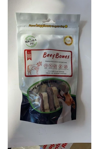 Natura Pet Eco Beef Bones Biftek Kaplı Press Kemik 105gr ürün görseli 1