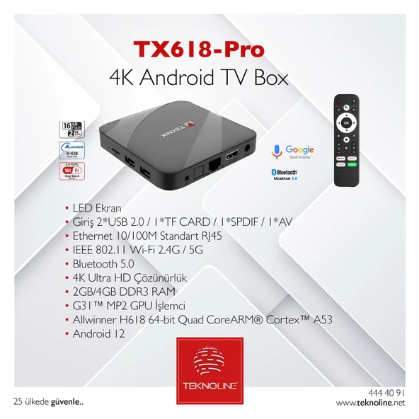 PTTAVM: 4K Android Tv Box Teknix - Iptv Özellikli Hediye Yayın Paketli