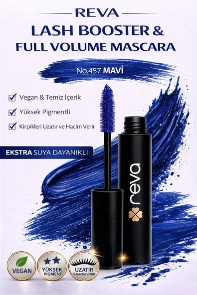 Lash Booster & Full Volume Color Mascara -tam Hacim & Uzatan Renkli Maskara Mavi 457 ürün görseli 1