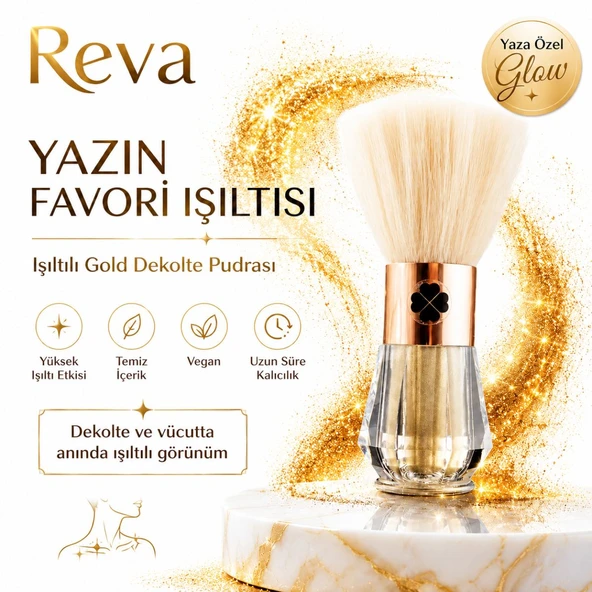 Işıltılı Altın Simli Dekolte Vücut Pudrası - Gold Explosion For Decollete - Vegan & Temiz Içerik ürün görseli 1