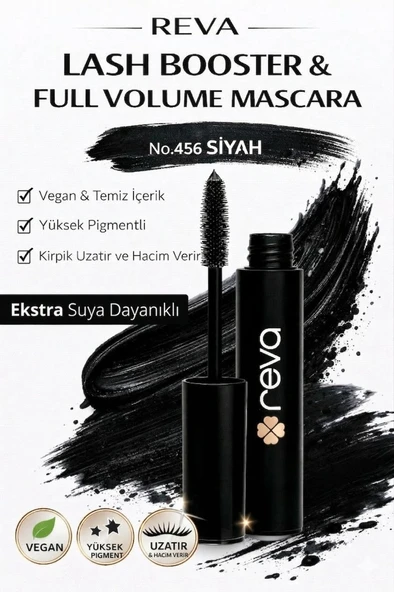 Lash Booster & Full Volume Color Maskara Black-Tam Hacim & Uzatan Renkli Maskara Siyah 456 ürün görseli 1