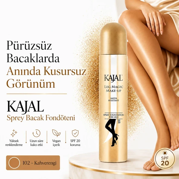 Sprey Bacak Fondöteni No:102 75 ml - Suya Dayanıklı Cilt Tonu Eşitleyici Spray On Leg Foundation ürün görseli 1