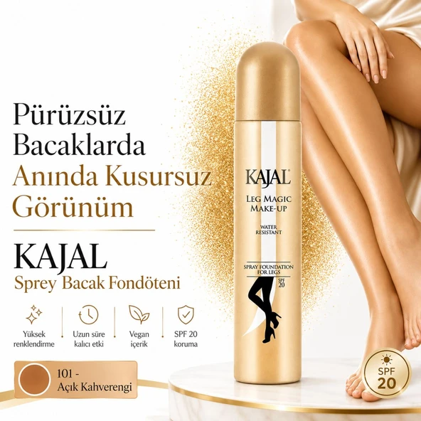 Sprey Bacak Fondöteni No:101 75 ml - Suya Dayanıklı Cilt Tonu Eşitleyici Spray On Leg Foundation ürün görseli 1