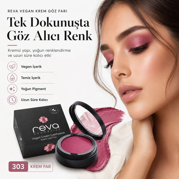 Vegan Krem Göz Farı - No. 303 | Temiz Içerik, Uzun Süre Kalıcı & Mono Cream Eyeshadow ürün görseli 1