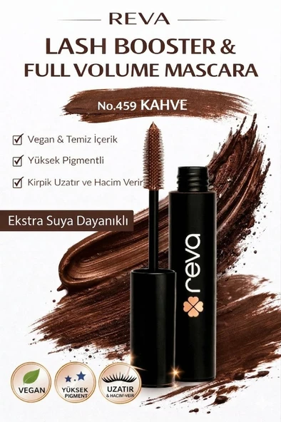 Lash Booster & Full Volume Color Maskara Brown-Tam Hacim & Uzatan Renkli Maskara Kahverengi 459 ürün görseli 1