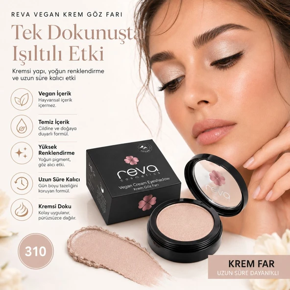Vegan Krem Göz Farı - No. 310 | Temiz Içerik, Uzun Süre Kalıcı & Mono Cream Eyeshadow ürün görseli 1