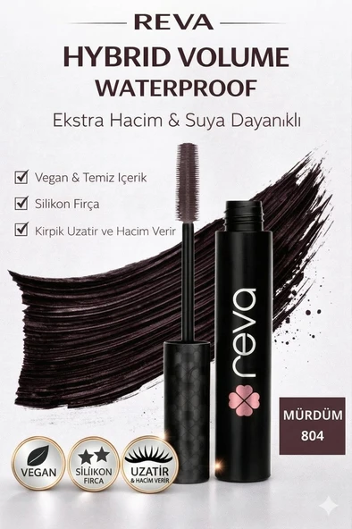 Hacim Veren Hibrit Maskara - Hybrid Volume Mascara Prune - No: 804 - Vegan & Temiz Içerik ürün görseli 1