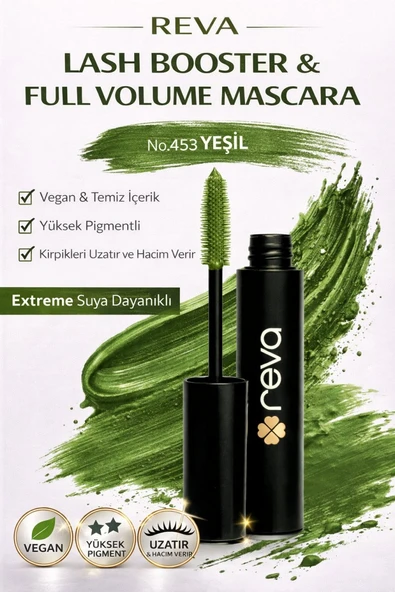 Lash Booster & Full Volume Color Maskara Green-Tam Hacim & Uzatan Renkli Maskara Yeşil 453 ürün görseli 1