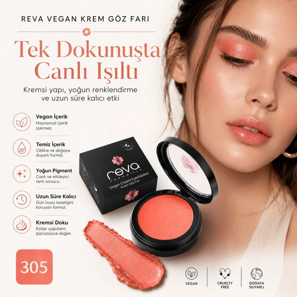 Vegan Krem Göz Farı - No. 305 | Temiz Içerik, Uzun Süre Kalıcı & Mono Cream Eyeshadow ürün görseli 1