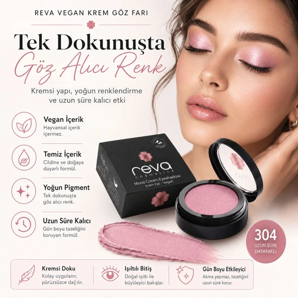 Vegan Krem Göz Farı - No. 304 | Temiz Içerik, Uzun Süre Kalıcı & Mono Cream Eyeshadow ürün görseli 1