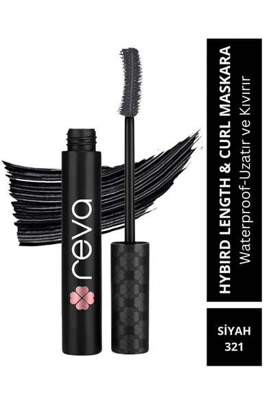 Uzatan Hibrit Maskara - Hybrid Length & Curl Mascara Black - No: 321 - Vegan Temiz Içerik ürün görseli 1