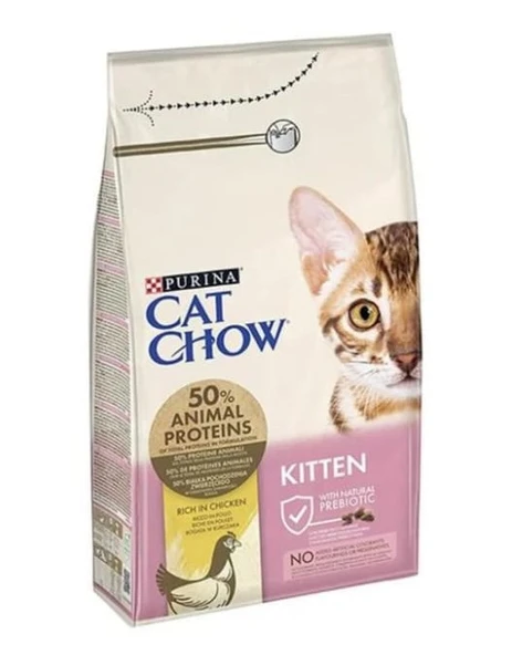 Cat Chow Kitten Tavuklu Açık Yavru Kedi Maması 1,5 KG ürün görseli 1