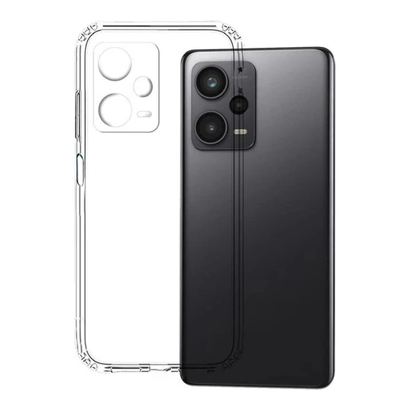 Xiaomi Redmi Note 12 Pro 5G Lux Seri Kamera Korumalı Premium Şeffaf Silikon Kılıf ürün görseli 1