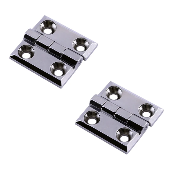 Metal 2 ADET 60x60 mm Gümüş Yaprak Menteşe Kapi Pencere Dolap Mobilya Kapak Menteşe Bağlantı ürün görseli 1