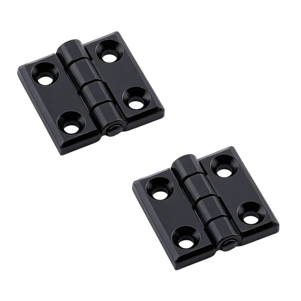 Siyah Metal Mİni Yaprak Menteşe 30x30mm Dayanıklı Mobilya Kapı Dolap Çekmece Kapak Aksesuar Bağlantı ürün görseli 1