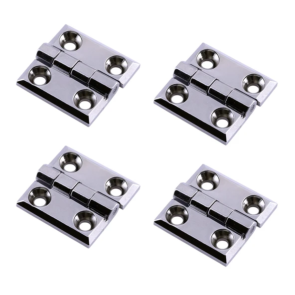 Metal Gümüş Yaprak Menteşe 4 ADET 60x60mm Kapi Pencere Dolap Mobilya Kapak Menteşe Bağlantı Aksesuar ürün görseli 1